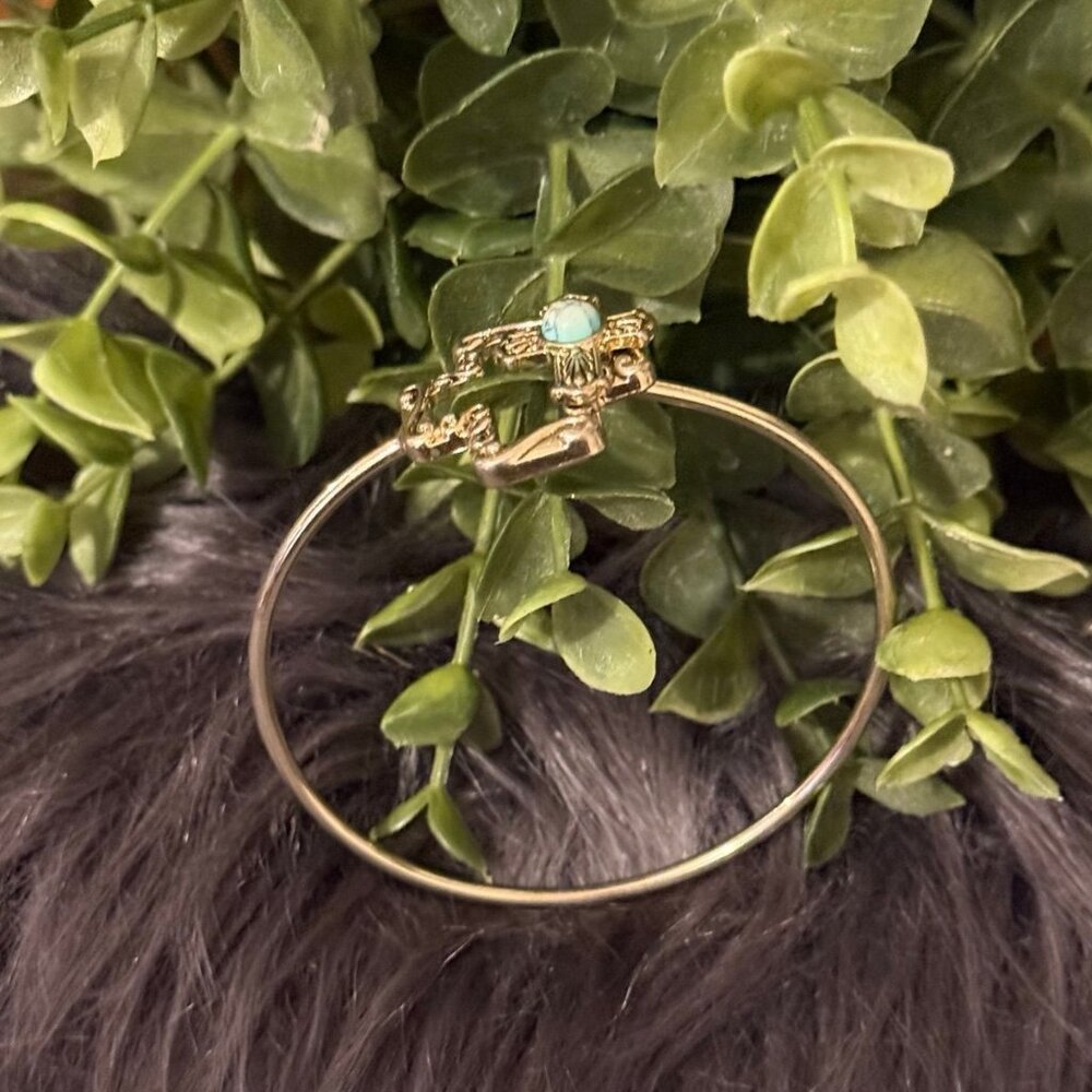 Turquoise Cross Bangle (c1) - Picture 4 of 5